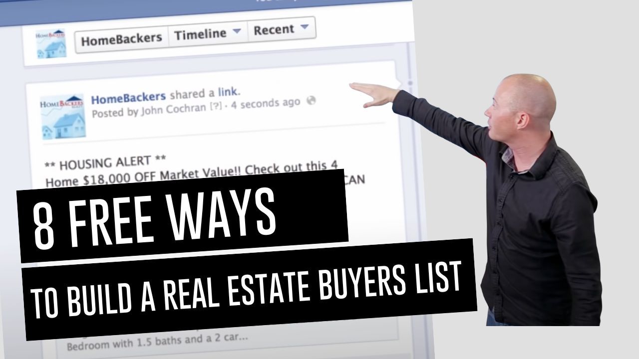 8 Free Ways to build a real estate buyers list